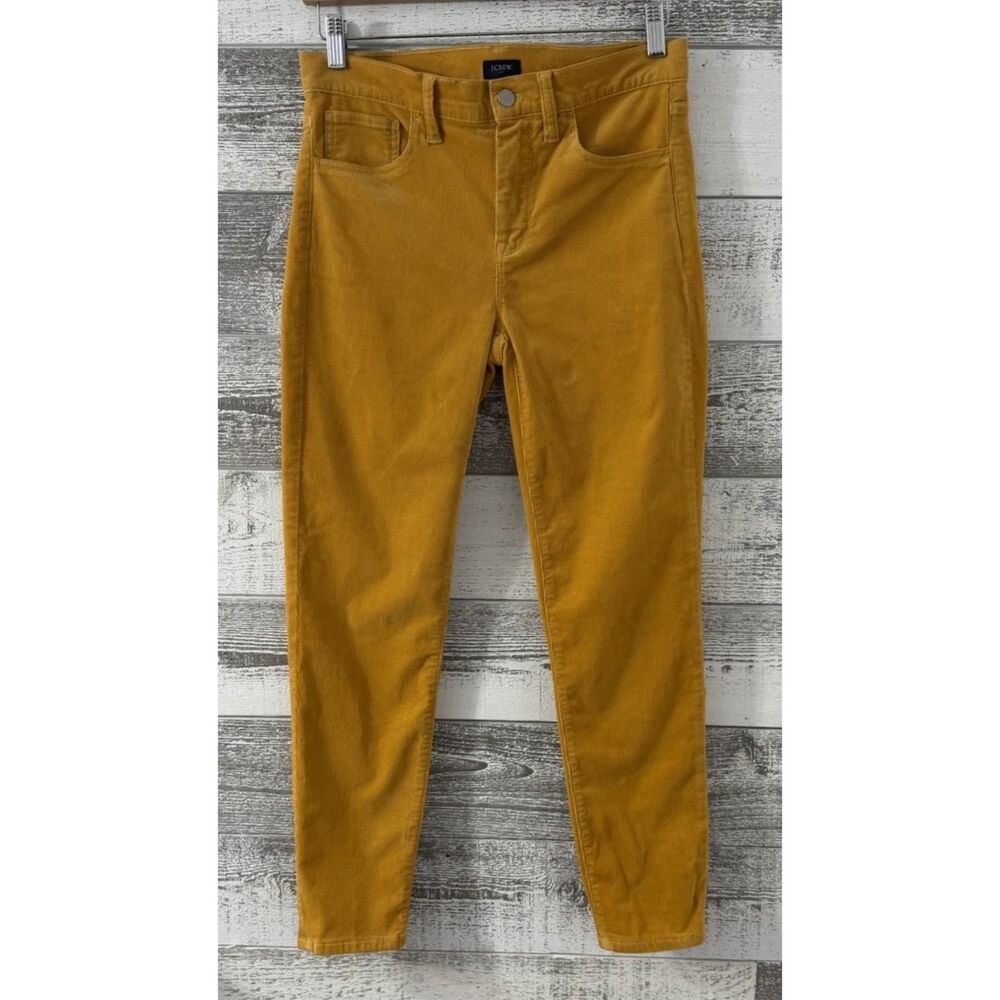 J. Crew Corduroy Ankle Slim Pants Yellow/Gold Women's Size 28 (Fit 30x27)